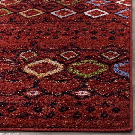 Flowers First 8 x 8 ft. Amsterdam Bohemian Square Power Loomed Rug Terracotta & Multi FL2149445